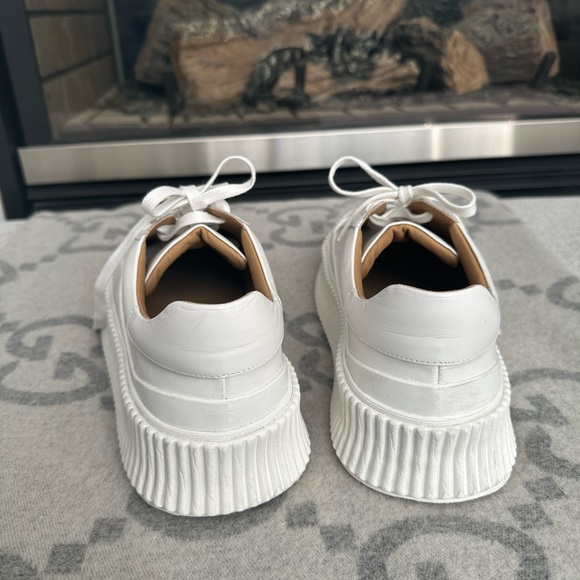 New Avant Garde Jil Sander Lace Up White Platform Sneakers Designer Shoes - Picture 7 of 9